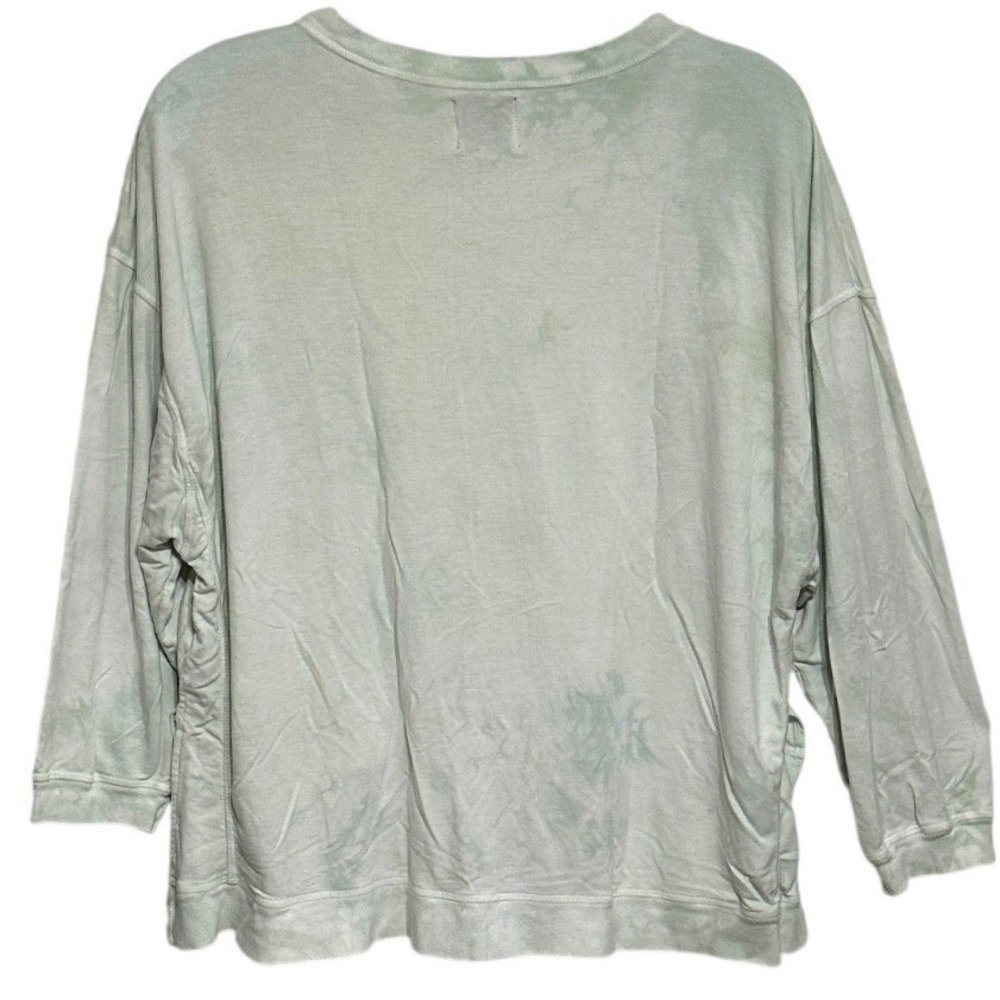 Found Los Angeles Women Oversized Sweatshirt Green TieDye Athleisure Cozy Boho L - Picture 2 of 8